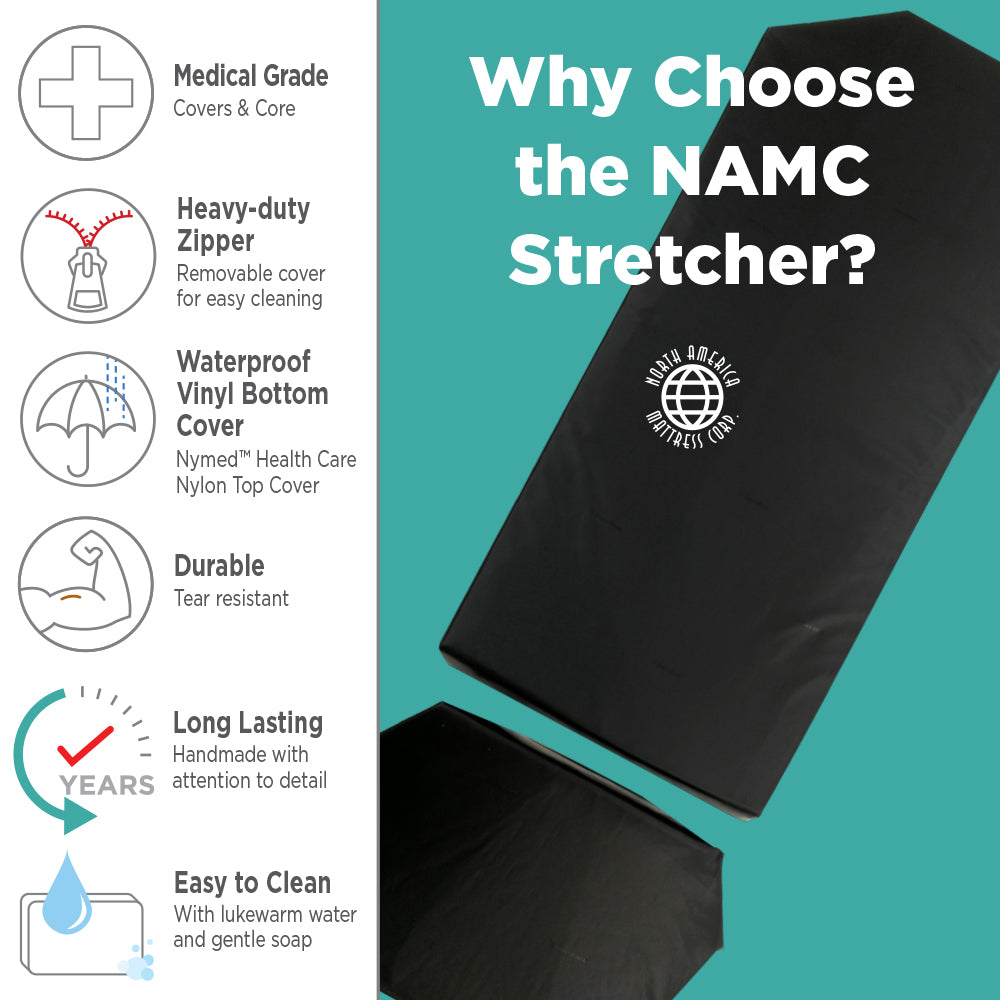 Stryker OB-GYN 1061 - 4" Standard Stretcher Replacement Pad with Color Identifier (26"w)