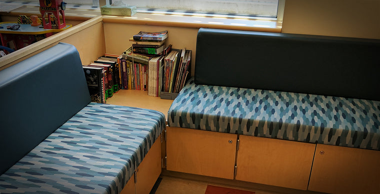 waiting room benches and seating upholstery