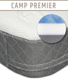 Camp Premier Cool Gel Memory Foam Bunk Mattress with Plush Quilted Cover