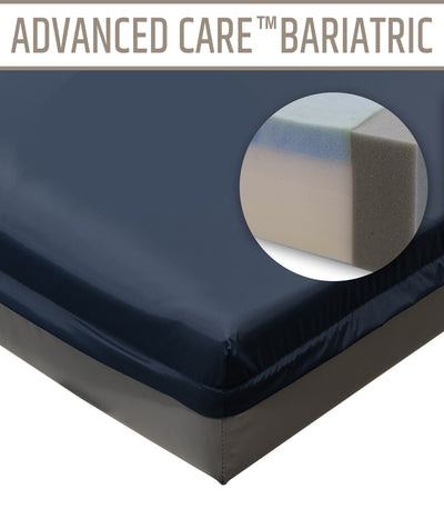 Marathon Mattress Bariatric Advanced Care Hospital Bed Memory Foam Mattress - Supports up to 500 lbs.