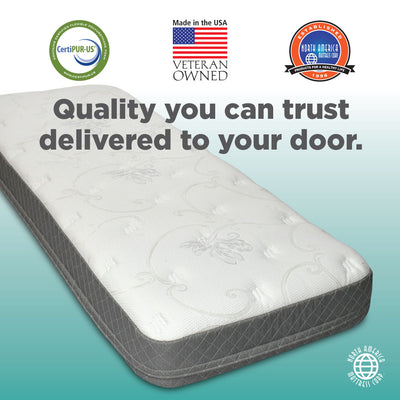 Road Premier Cool Gel Memory Foam Truck Mattress with Plush Quilted Cover