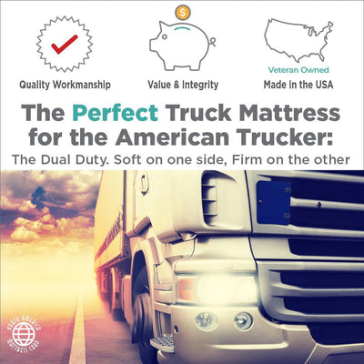 Dual Duty Dual Sided Firm/Soft Foam Truck Mattress - North America Mattress Corp.
