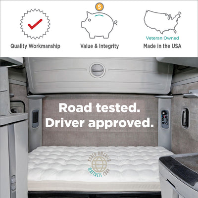 Road Premier Cool Gel Memory Foam Truck Mattress with Plush Quilted Cover